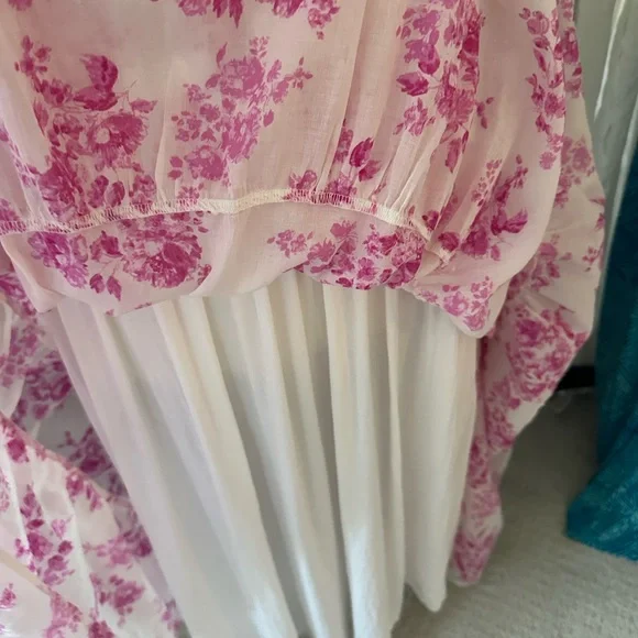 Aqua Pink and White Floral Dress - NWOT - Picture 7 of 10